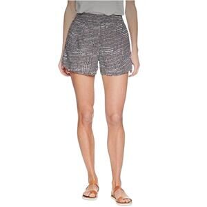 Prana Tessie Shorts Charcoal Thatch Print Black White Women's Small